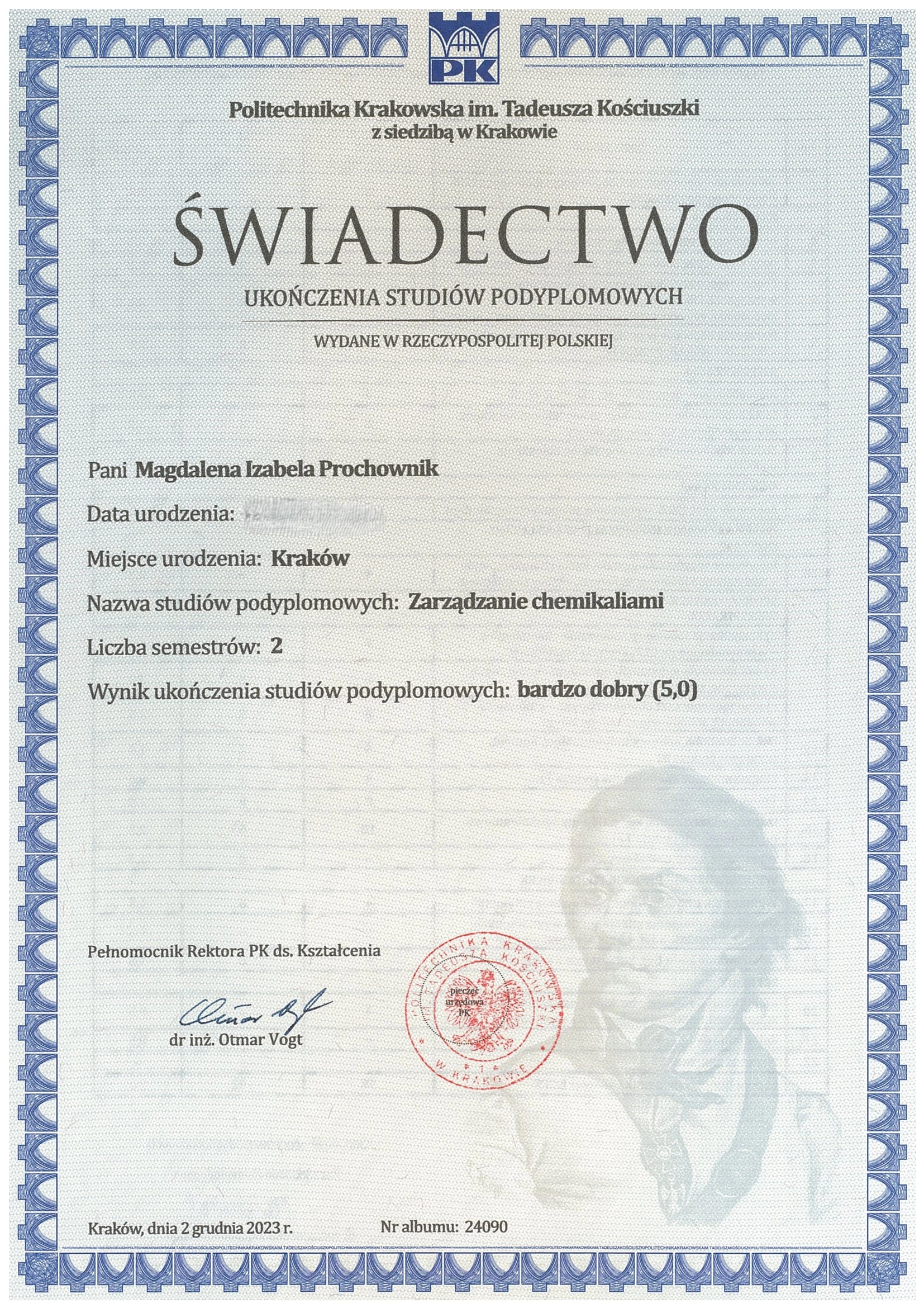 Świadectwo studiów